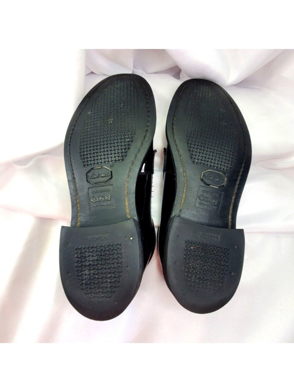 Bates High Gloss Black Oxford Dress Shoes Military Duty Mens 9.5E Vibram Leather - Picture 11 of 12